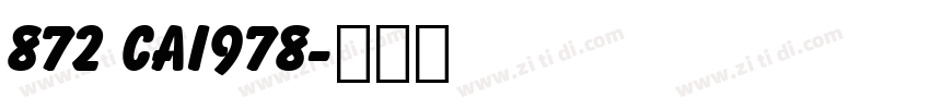 872 CAI978字体转换